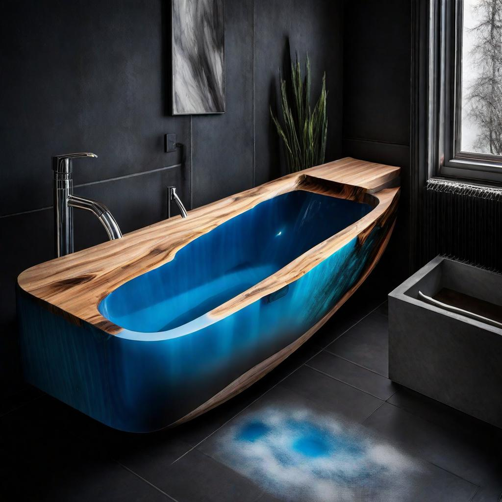 Wood and Epoxy Bathtubs Beauty